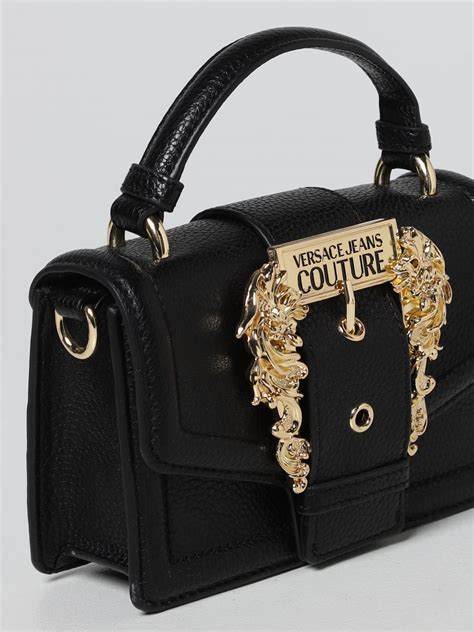 versace jeans black patent handbag|versace jeans couture bags outlet.